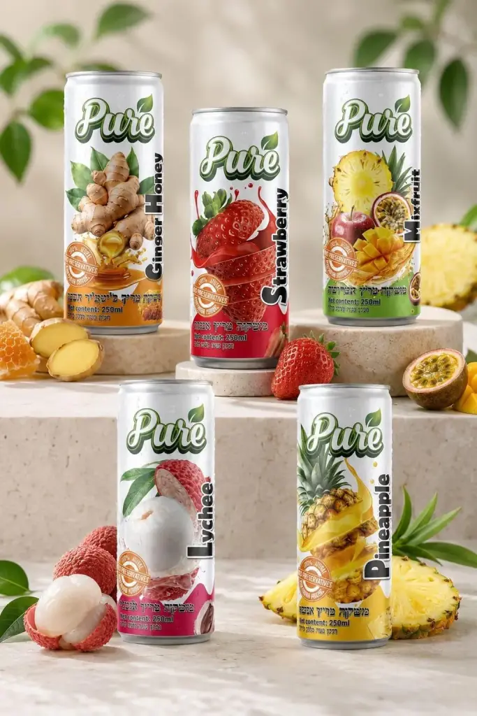 Fruit juice bottles