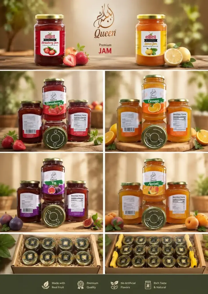 Queen premium fruit jam range